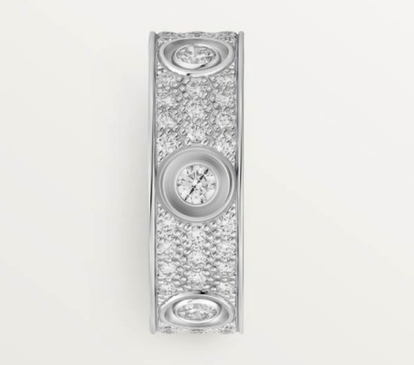 Cartier LOVE Ring, Large Model Full diamond setting and Set with 6 diamonds Replica