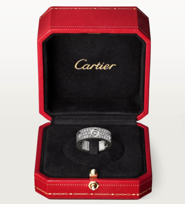 Cartier LOVE Ring, Large Model Full diamond setting and Set with 6 diamonds Replica