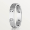 Cartier Love Collection Ring, Small Size, Set with 8 Diamonds - Replica