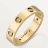 Cartier Love Collection Ring, Small Size, Set with 8 Diamonds - Replica
