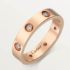 Cartier Love Collection Ring, Small Size, Set with 8 Diamonds - Replica