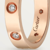 Cartier Love Collection Ring, Small Size, Set with 8 Diamonds - Replica