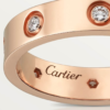 Cartier Love Collection Ring, Small Size, Set with 8 Diamonds - Replica