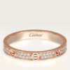 Cartier Love Collection Mini Ring, Full Diamond Paved - Replica