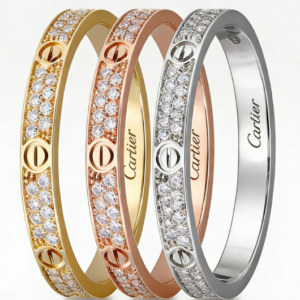 Cartier Love Collection Mini Ring, Full Diamond Paved - Replica