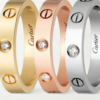 Cartier Love Collection Ring, Small Size, Set with 1 Diamond - Replica
