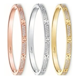 Cartier Love Collection Small Size Bracelet Fully Paved with Diamonds – Replica