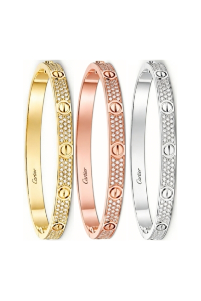 未命名 Cartier Love Collection Medium Size Bracelet Fully Paved with Diamonds – Replica