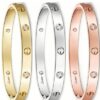 未命名 Cartier Love Collection Large Size Bracelet Set with 4 Diamonds – Replica