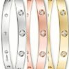 Cartier Love Collection Large Size Bracelet Set with 10 Diamonds – Replica