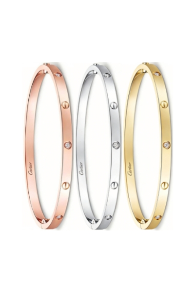 Cartier Love Collection Small Size Bracelet Set with 6 Diamonds – Replica